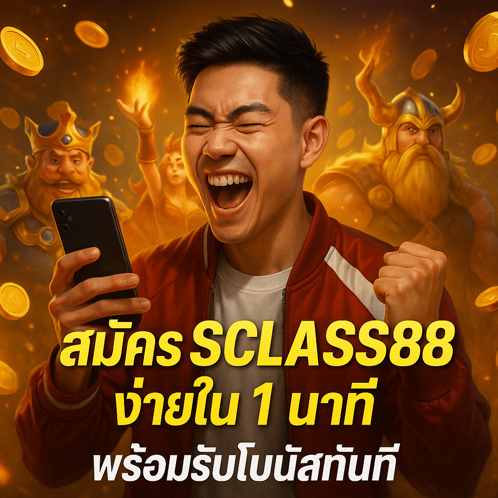 สมัคร SCLASS88 ง่ายใน 1 นาที พร้อมรับโบนัสทันที
